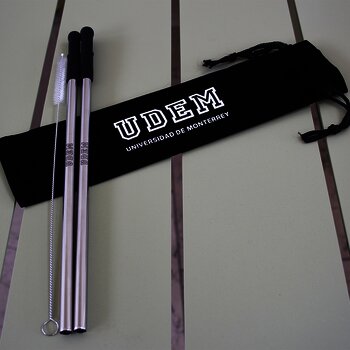 Popotes acero inoxidable UDEM College